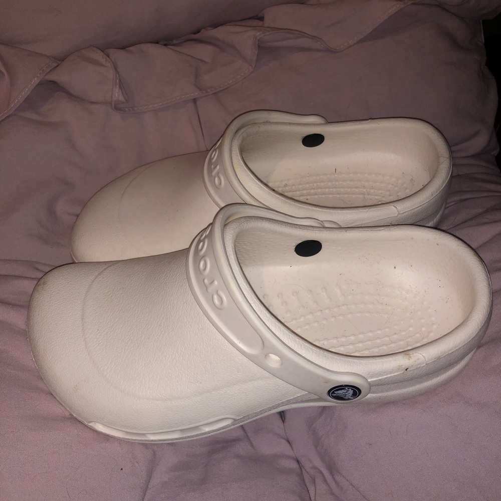 White Nursing Crocs